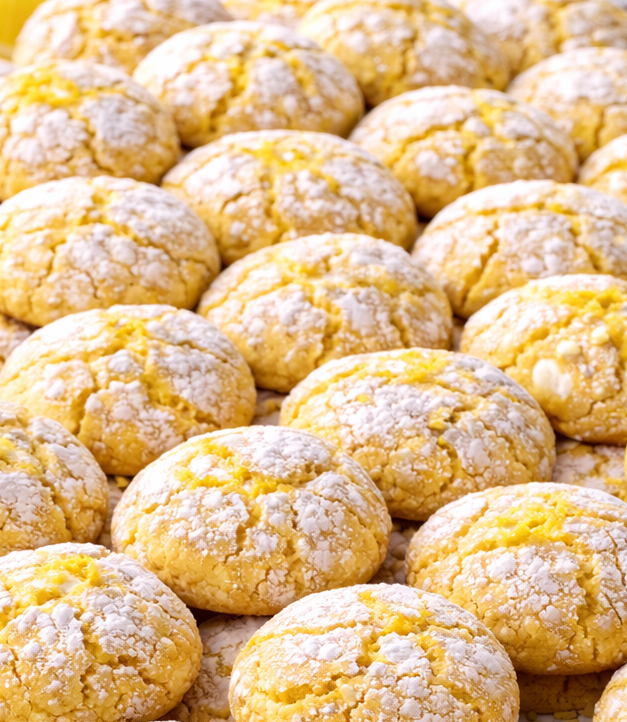 Crinckle cookies al limone
