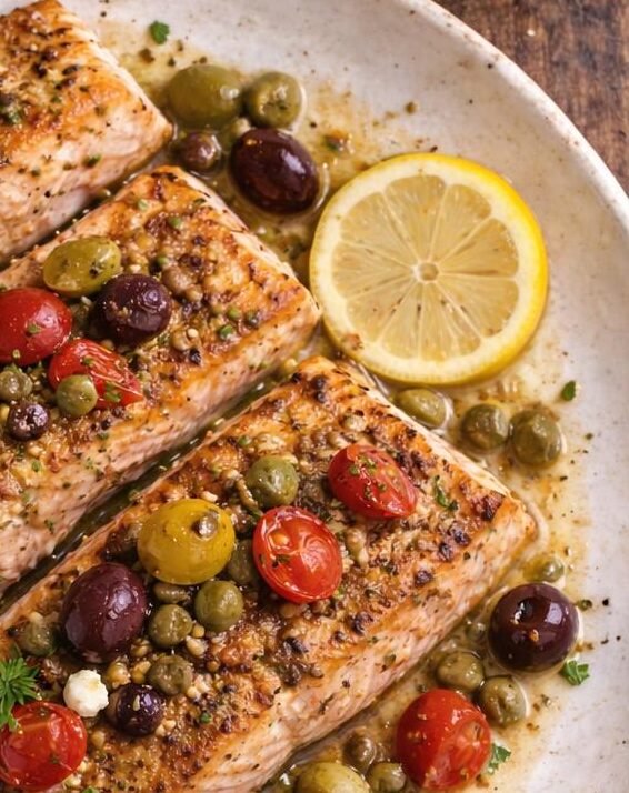 Salmone alla mediterranea